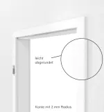 Bild 2 von Esche Weiß ES 242 PortaLit Zarge (eckig mit 2 mm Radius) - Westag