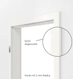 Bild 2 Arctic Weiß RAL 9016 WestaLack Zarge (eckig 2 mm Radius) für Wohnungstür - Westag