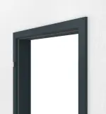 Detailansicht von Titangrau A 416 PortaLit Zarge (Rundkante) für Wohnungseingangstür - Westag