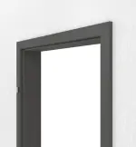 Detailansicht von GARANT Zarge für Schallschutztüren 10622-60 Ebony CePaL mit kleiner Rundkante