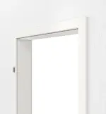 Detailansicht von GARANT Zarge für Rauchschutztüren Weißlack 9016 mit kleiner Rundkante