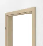 Detailansicht von GARANT Zarge für Wohnungseingangstüren Ahorn Natura CePaL mit runder Kante