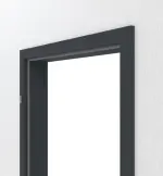 Detailansicht von Zarge für Wohnungseingangstüren Anthrazit RAL 7016 Lack mit eckiger Kante - Hörmann