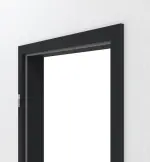 Detailansicht von HUGA Zarge Anthrazit ähnlich RAL 7016 Mattlack mit eckiger Kante