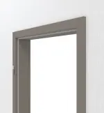 Detailansicht von Zarge Taupe RAL 7048 Lack mit eckiger Kante - Hörmann