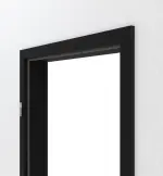 Detailansicht von Zarge Schwarz RAL 9005 Mattlack mit eckiger Kante - Hörmann