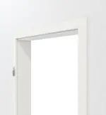 Detailansicht von HUGA Zarge Weiß ähnlich RAL 9016 Lack mit eckiger Kante