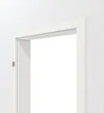 Detailansicht von Zarge für Wohnungseingangstüren Verkehrsweiß RAL 9016 Lack mit eckiger Kante - Hörmann