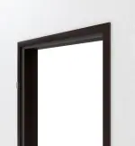 Detailansicht von der Aluminium-Umfassungszarge Rost Trend mit eckiger Kante für Ganzglastüren - Küffner