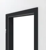 Detailansicht von HUGA Zarge Anthrazit ähnlich RAL 7016 Mattlack mit runder Kante