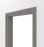 Detailansicht von Zarge für Rauchschutztüren Taupe RAL 7048 Lack mit runder Kante - Hörmann