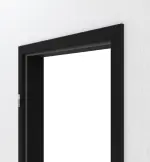 Detailansicht von Zarge Schwarz RAL 9005 Mattlack mit runder Kante - Hörmann