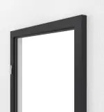 Detailansicht von GARANT Blendrahmen Matt RAL 9005 G-TEC mit runder Kante