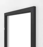 Detailansicht von GARANT Blendrahmen für Brandschutztüren Matt RAL 9005 G-TEC mit runder Kante