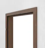 Detailansicht von WESTAG Zarge für Rauchschutztüren Nussbaum Trentino NU 717 Portalit CPL mit eckiger Kante