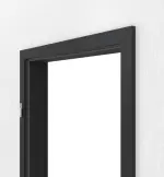 Detailansicht von WESTAG Zarge Lunit Schwarz (ähnl. RAL 9004) WestaLack mit eckiger Kante