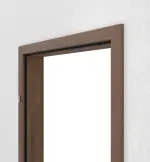 Detailansicht von WESTAG Zarge für Schallschutztüren Nussbaum Trentino NU 717 PortaLit CPL mit runder Kante