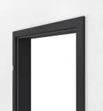Detailansicht von GARANT Zarge für Wohnungseingangstüren Matt RAL 9005 G-TEC mit kleiner Rundkante
