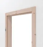 Detailansicht von Massivholzzarge Fichte astig ohne Gehrung Profil C