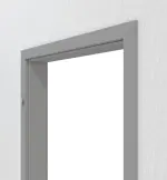 Detailansicht von CLASSEN Zarge Grau RAL 7004 Lack mit abgerundeter Kante