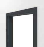 Detailansicht von LEBO Zarge Ultramatt Anthrazit ähnl. RAL 7016 Versio mit runder Kante