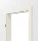 Detailansicht von LEBO Zarge Weißlack 9010 mit runder Kante