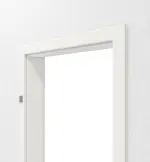 Detailansicht von LEBO Zarge für Wohnungseingangstüren Ultramatt Weiß ähnl. RAL 9016 Versio mit runder Kante