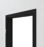 Detailansicht von CLASSEN Zarge Uni Schwarz CPL mit abgerundeter Kante