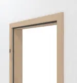 Detailansicht von HÖRMANN Zarge für Wohnungseingangstüren Can. Ahorn Matt Echtholzfurnier mit eckiger Kante