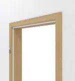 Detailansicht von HÖRMANN Zarge Limba Matt Echtholzfurnier mit eckiger Kante