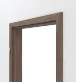 Detailansicht von HÖRMANN Zarge Ami. Nussbaum geplankt Matt Echtholzfurnier mit eckiger Kante