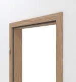 Detailansicht von HÖRMANN Zarge Weißeiche Matt Echtholzfurnier mit eckiger Kante