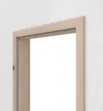 Detailansicht von JELD-WEN Zarge für Rauchschutztüren Nova Ahorn CPL mit runder Kante