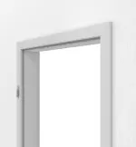 Detailansicht von JELD-WEN Zarge Nickelgrau ähnl. RAL 7047 mit runder Kante