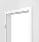 Detailansicht von JELD-WEN Zarge Samtesche Weiß CPL mit runder Kante