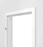 Detailansicht von JELD-WEN Zarge für Rauchschutztüren Samtesche Weiß CPL mit runder Kante