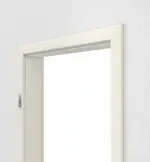 Detailansicht von JELD-WEN Zarge Uni Weißlack CPL mit runder Kante