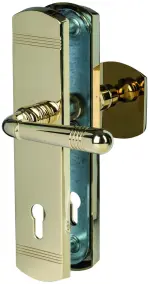 Sicura Scarlet-LS/LS Robusta Gold-pol. Schutzbeschlag für Wohnungseingangstüren - Südmetall