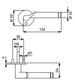 Technische Zeichnung Elena-R Flat Südmetall