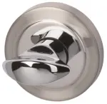 Royal-R Chrom Edelstahl Rundrosetten Drückergarnitur WC Ausführung - Südmetall