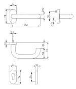Technische Zeichnung Paula III-R Schmalrahmengarnitur - Südmetall