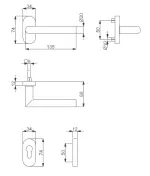 Technische Zeichnung Ronny II-R Schmalrahmengarnitur - Südmetall