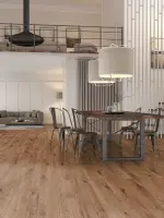 Ansicht Esszimmer von Eiche Clifton strukturiert 1-Stab Explore Laminat - Wiparquet