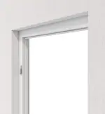 Perspektive in der Wand von Blockrahmen Bütte Weiß CPL Vario mit eckiger Kante - Hörmann