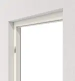 Perspektive in der Wand von Blockrahmen Weiß ähnlich RAL 9010 Basic Lack Vario mit eckiger Kante - Huga