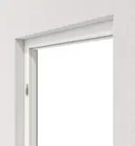 Perspektive in der Wand von Blockrahmen Weiß RAL 9016 Dekor Vario mit eckiger Kante - Huga