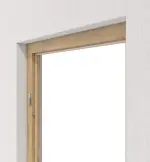 Perspektive in der Wand von Blockrahmen Asteiche Dekor Vario mit eckiger Kante - Huga