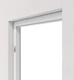 Perspektive in der Wand von Blockrahmen Bütte Weiß Dekor mit runder Kante - Huga