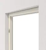 Perspektive in der Wand von Blockrahmen Lärche lasiert Dekor mit runder Kante - Huga