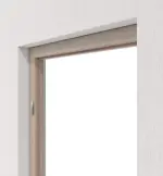 Perspektive in der Wand von Blockrahmen Eiche grau Dekor mit runder Kante - Huga